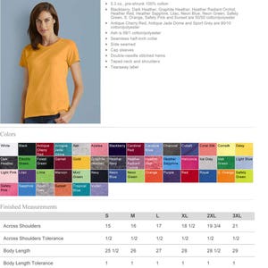 Custom Women's Gildan T-Shirt 5000L 100% Cotton Tee image 4