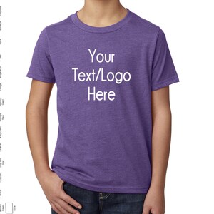 Personalized T-Shirt Next Level - Youth CVC Crew - 3312 Custom Made T-Shirt with Vinyl or Glitter Print