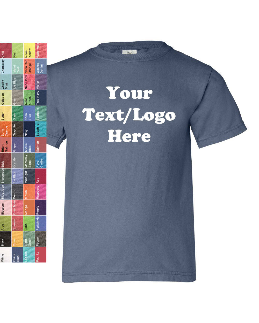 Custom Made Comfort Colors Youth Pigment Dyed Ringspun Etsy