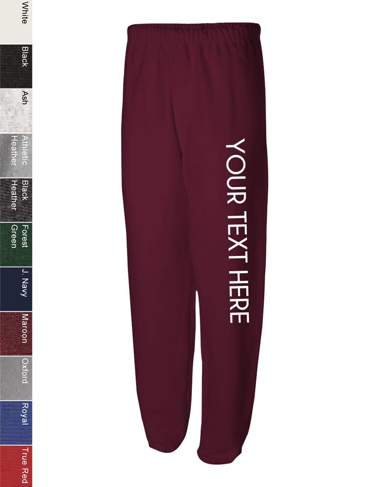 Custom Made Jerzees NuBlend Sweatpants 973MR Vinyl or | Etsy
