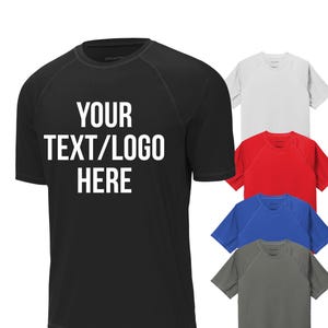 Custom Sport-Tek Rashguard Tee ST470 YST470 Adult and Youth Sizes Solid or Glitter Print UPF 50 Sun Protection
