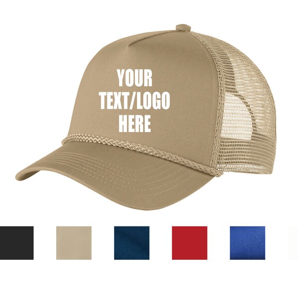 Custom 5-Panel Snapback Cap: Glitter or Vinyl Print - Port Authority C932