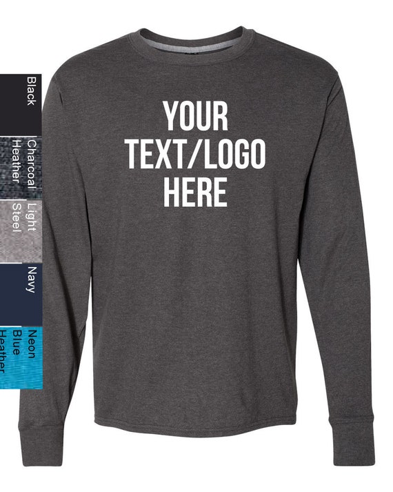 Custom Made Hanes Xtemp Long Sleeve Tshirt 42L0 Vinyl or Etsy