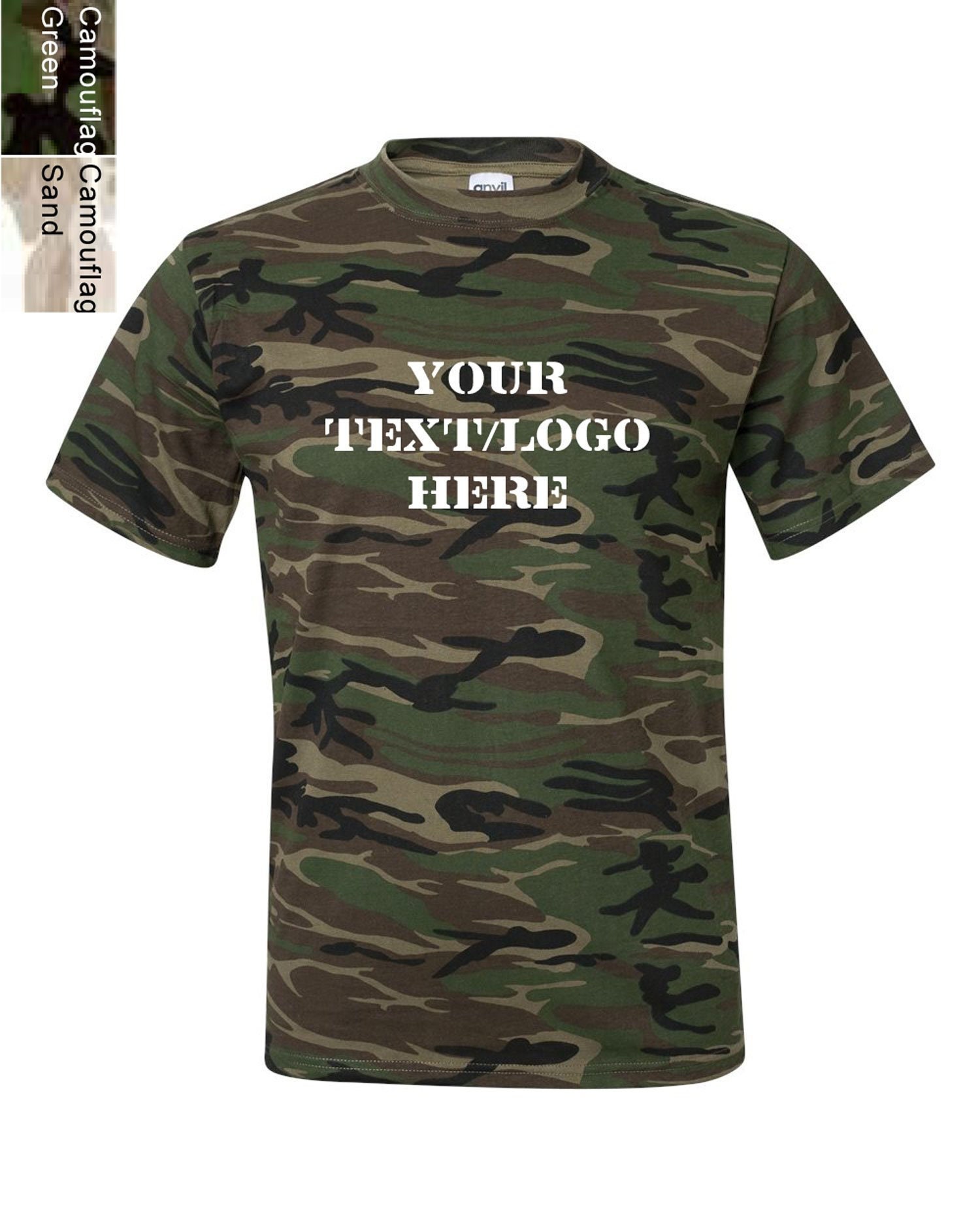Custom Anvil Camouflage T-shirt 939 
