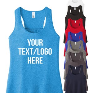 Customizable District Women's Gathered Back Tank Top DT6302 Bridal Party Cotton V.I.T.™