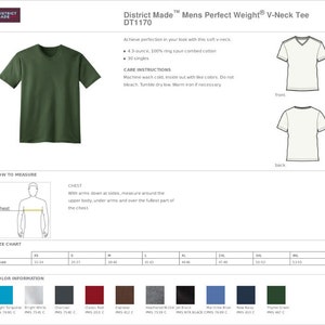 District Made® Mens Perfect Weight® V-Neck Tee DT1170 Custom District ...