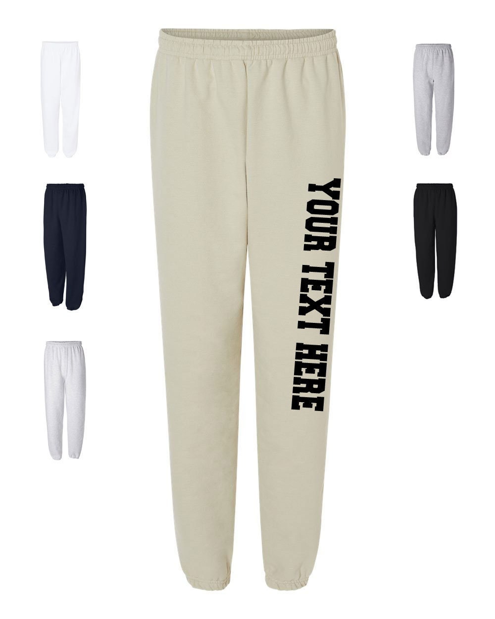 Custom Made Gildan Heavy Blend Sweatpants 18200 With Vinyl or Glitter Print Customized Adult or Youth Heavy Blend Sweatpants Etsy