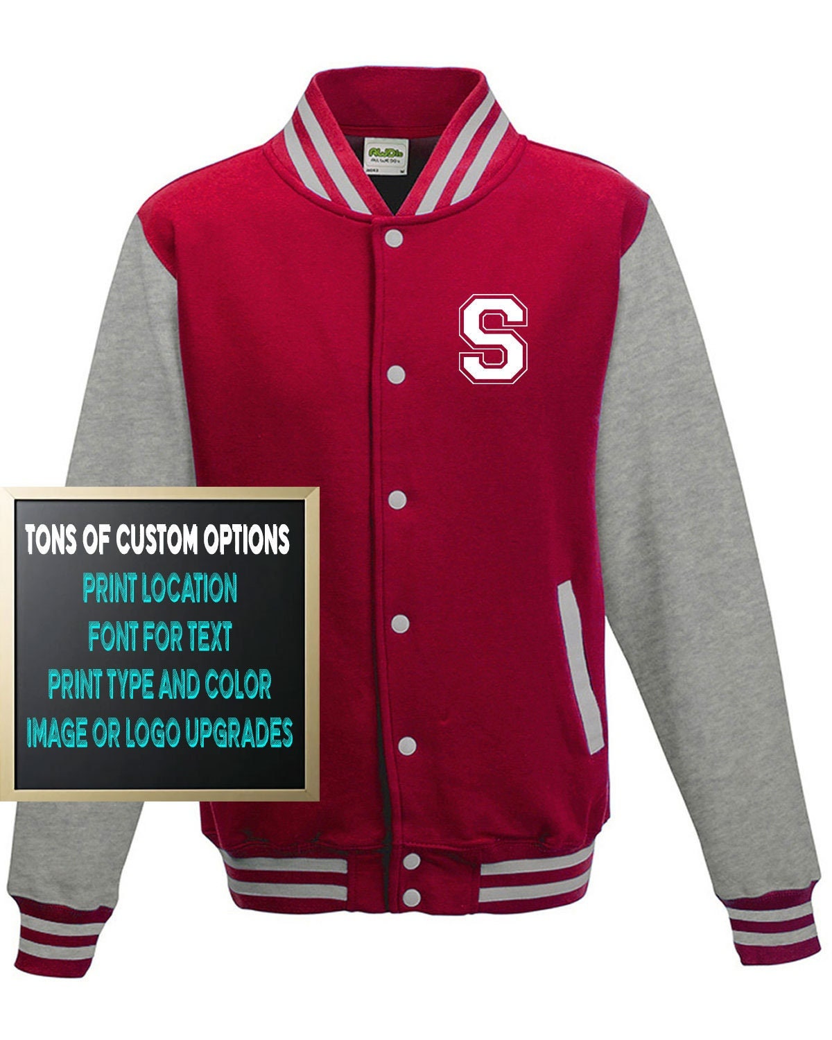 A42 【Dilly LETTER JACKETS】スタジャン【2XL】 Dilly Jacket Letter A Eagles Logo Button Up 2019 Class Size