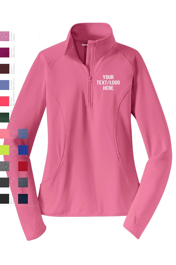 Sport-Tek Ladies Sport-Wick 1/2-Zip Pullover - Heather Colors