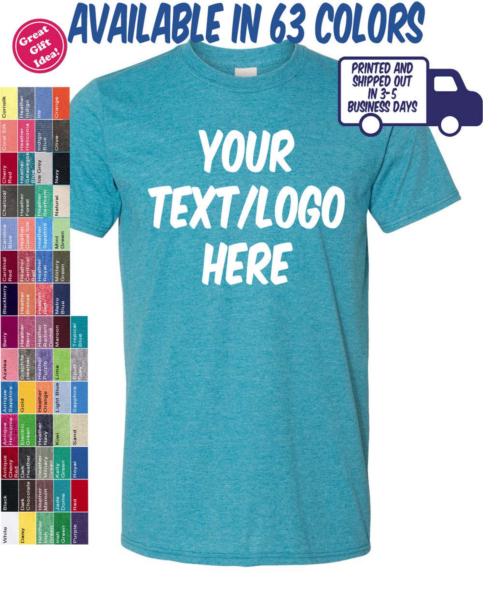 RUSH ORDER 3-5 Days Customized Gildan Softstyle® T-shirt - Etsy
