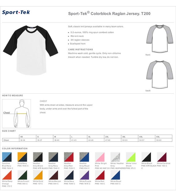 Sport Tek Colorblock Raglan Jersey - 3/4 Sleeve Crewneck Soft Cotton Tee (White/Navy) - View #5