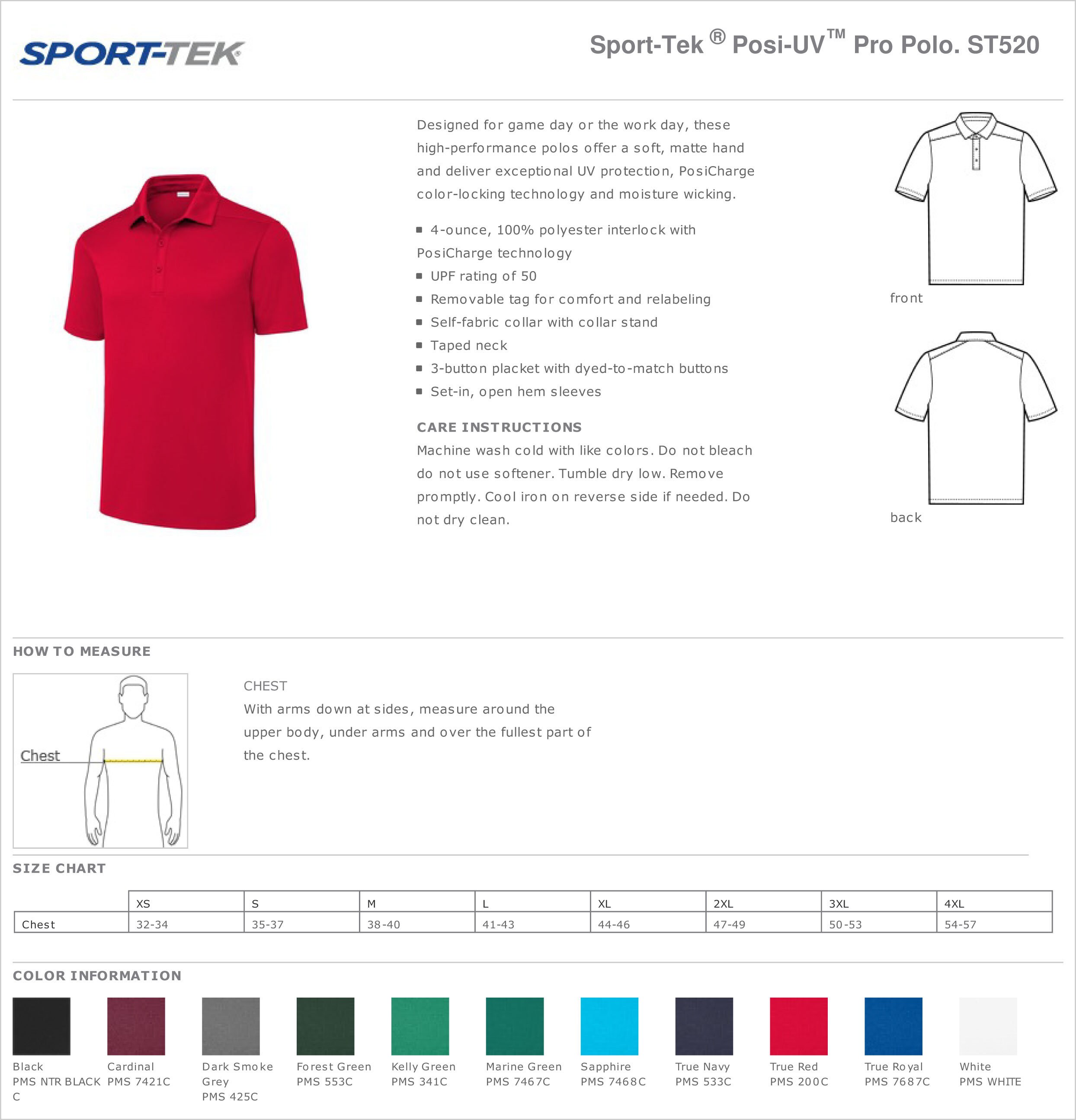 LST520 Custom Embroidered Sport-Tek Ladies Posi-UV Pro Polo Kleding Dameskleding Tops & T-shirts Polos 
