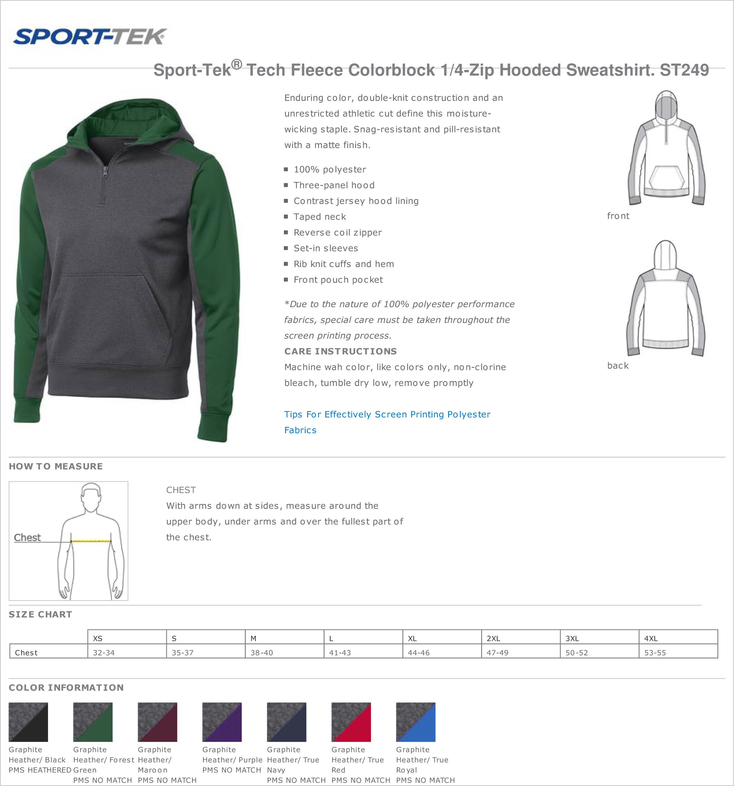 Custom Sport-tek® Tech Fleece Colorblock 1/4-zip Hooded - Etsy Australia