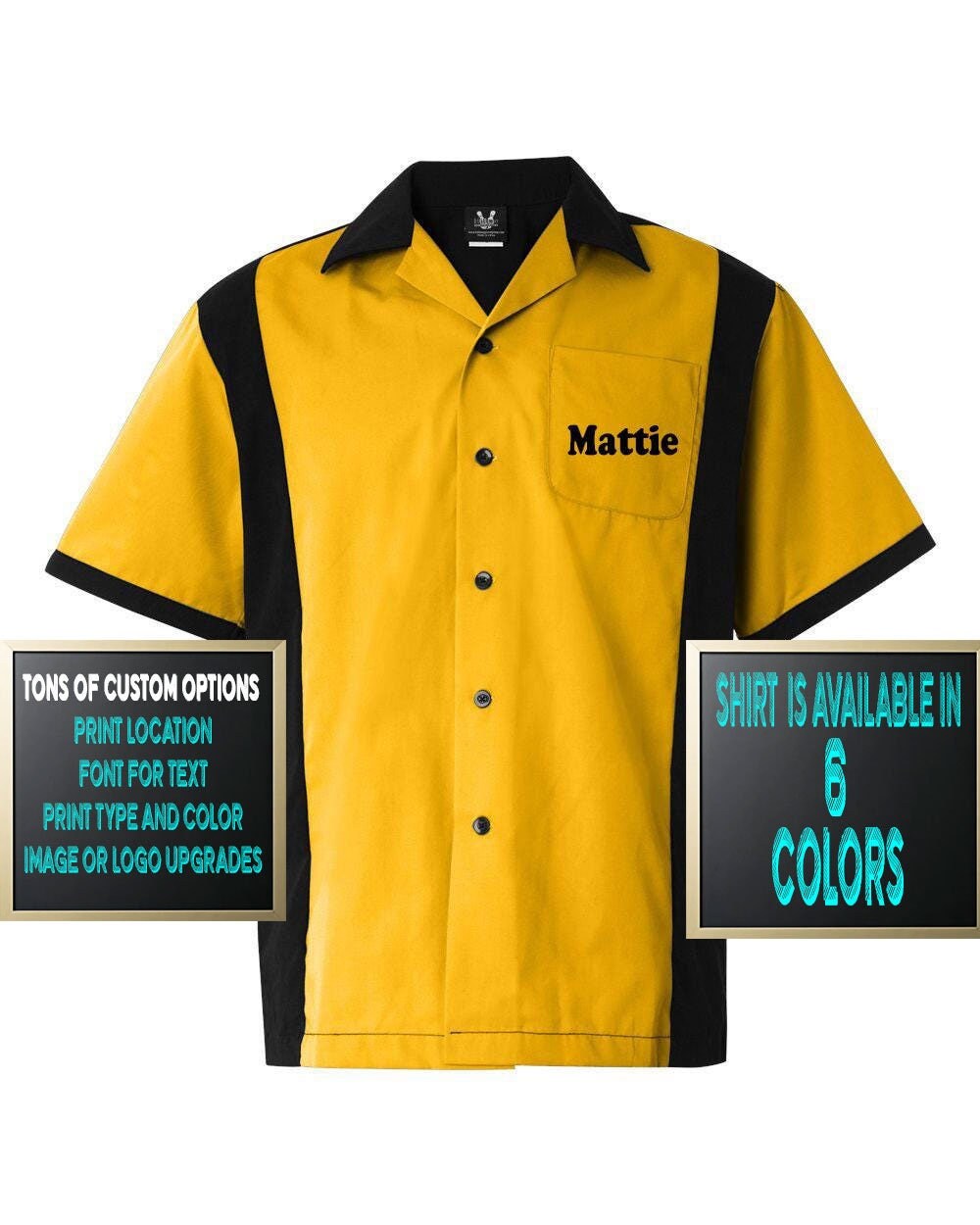 Custom Made Hilton HP2243 Gold Yellow Retro Style Bowling