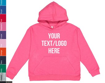 Custom Youth Pullover Hoodie: Vinyl or Glitter Print 2296 LAT