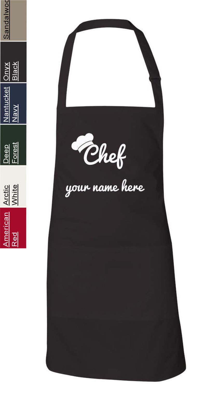Chef With Customizable Name Cooking Apron Funny Humor Etsy