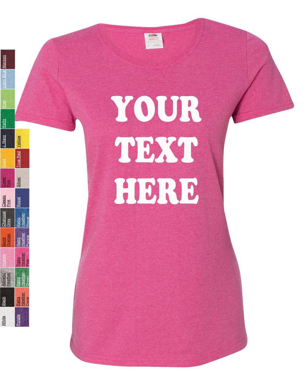 Custom Fruit of the Loom HD Cotton Women's Short Sleeve Etsy