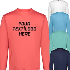 MV Sport Unisex Sunproof Long Sleeve T-Shirt 19456 Solid or Glitter Print UV Protection UPF Protection