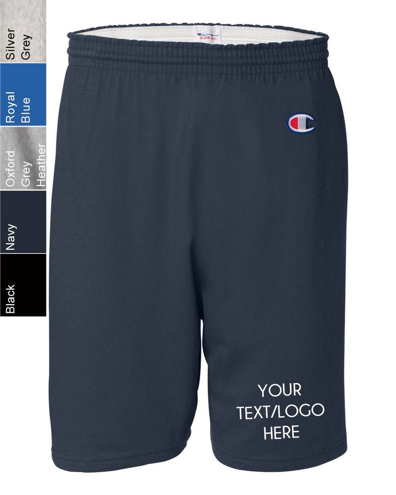 Cotton Gym Shorts Personalized Champion 8187 Vinyl Glitter Print Customized Champion apparel