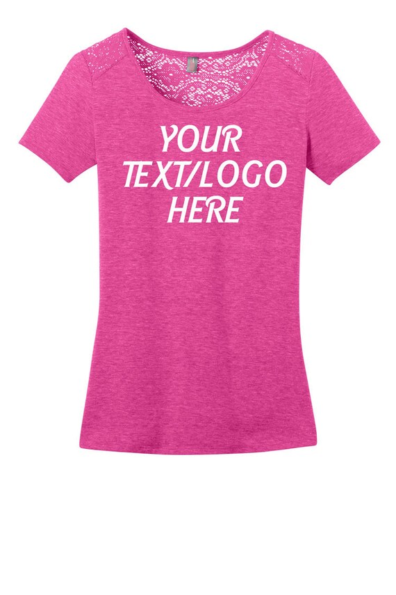 Ladies Tri-blend Lace Tee DM441 Custom 
