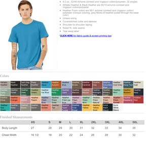 Customized Bella Canvas Unisex Short Sleeve Jersey T-Shirt | Etsy