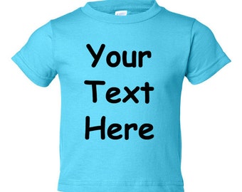 Custom Toddler T-Shirt: Personalized Glitter or Vinyl Print Rabbit Skins 4400 3301T
