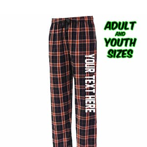 Orange Plaid - Etsy Pants Pajamas