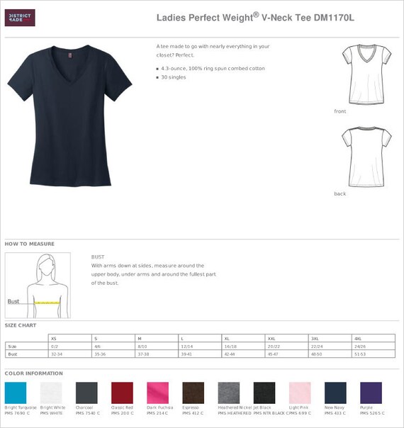 District Made® Ladies Perfect Weight® V 