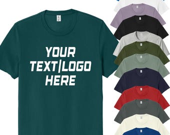 Customizable Allmade Organic Cotton Unisex Tee AL2100: Solid or Glitter Print