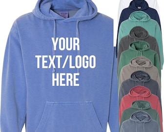 Custom Comfort Colors Hoodie: Personalized Vinyl or Glitter Print 1567