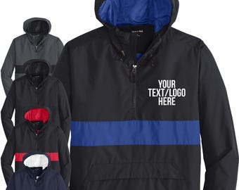Custom Sport-Tek® Zipped Pocket Anorak JST65 Available All colors & Sizes
