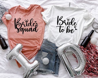 Bride Squad Shirt Set - Bachelorette Party, Bridal Party