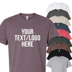 Custom Bella + Canvas 4610 Tee: Solid or Glitter Print, 100% Cotton