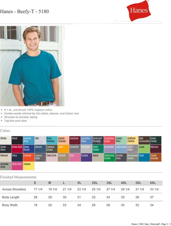 hanes beefy t colors