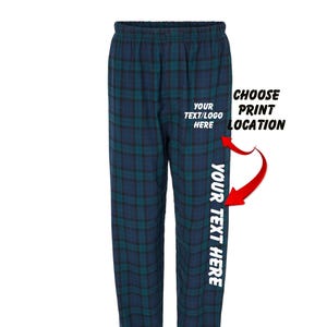 Adult and Youth Custom Made Personalized Flannel Style Unisex Pants Scottish Color Scheme Customized Pants