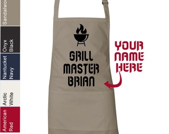 Personalizado Chef Apron Grill Master Personalizado con su nombre personalizado Featherlite 6013 Cooking Apron