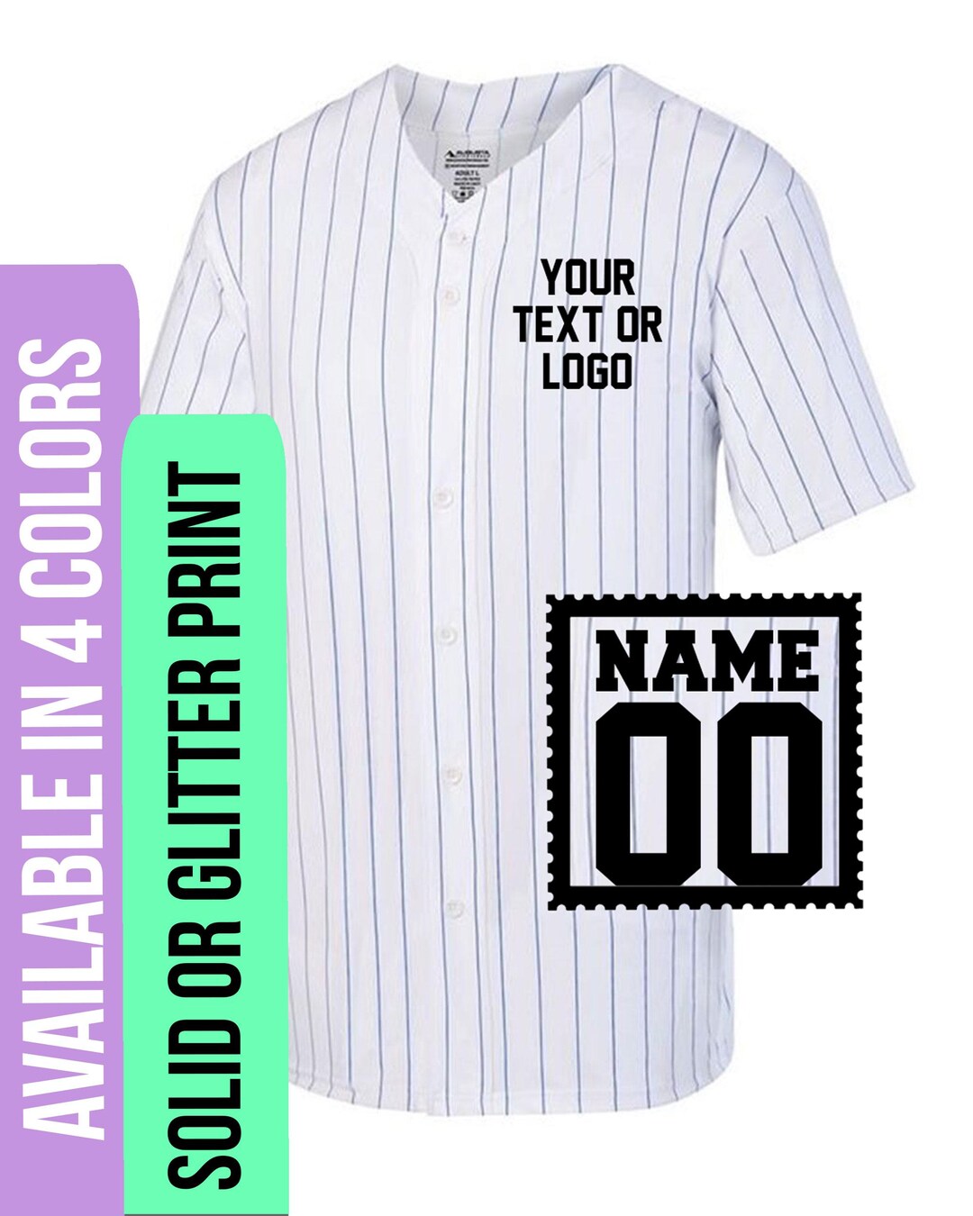 Custom Augusta Cutter Plus Full Button Baseball Jersey - Coastal Reign