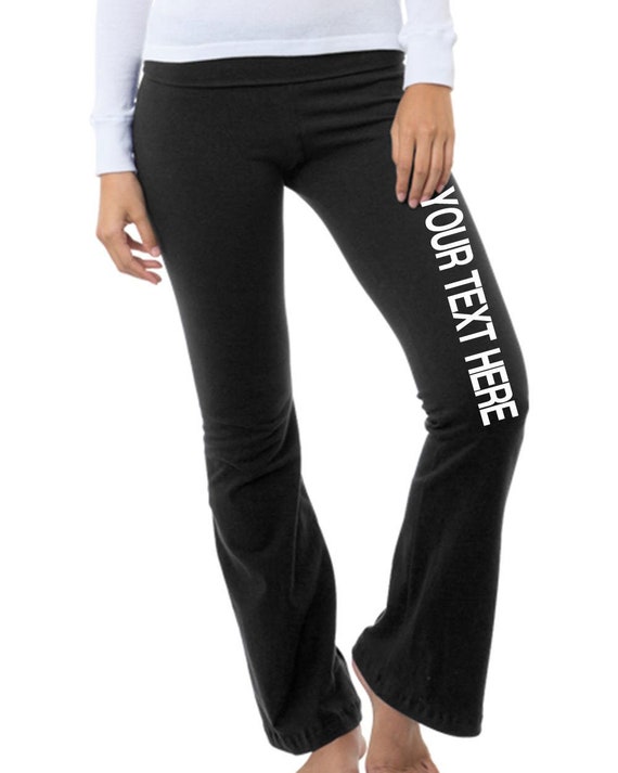 Made in America Bayside Women's Usa-made Yoga Pants 9050 Custom