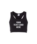 Custom Made Personalized Ladies Girls Adult or Youth Sports Bra SB101 Glitter or Vinyl  Print Customized with your text