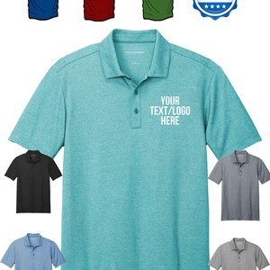 Port Authority® Fine Pique Blend Polo K830 Adult Sizes Pique Sport Shirt Sizes Vinyl or Glitter Print