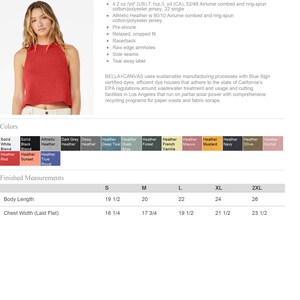 Personalized Racerback Crop Tank Top Custom Bella Canvas 6682 Women's Jersey Shirt image 4