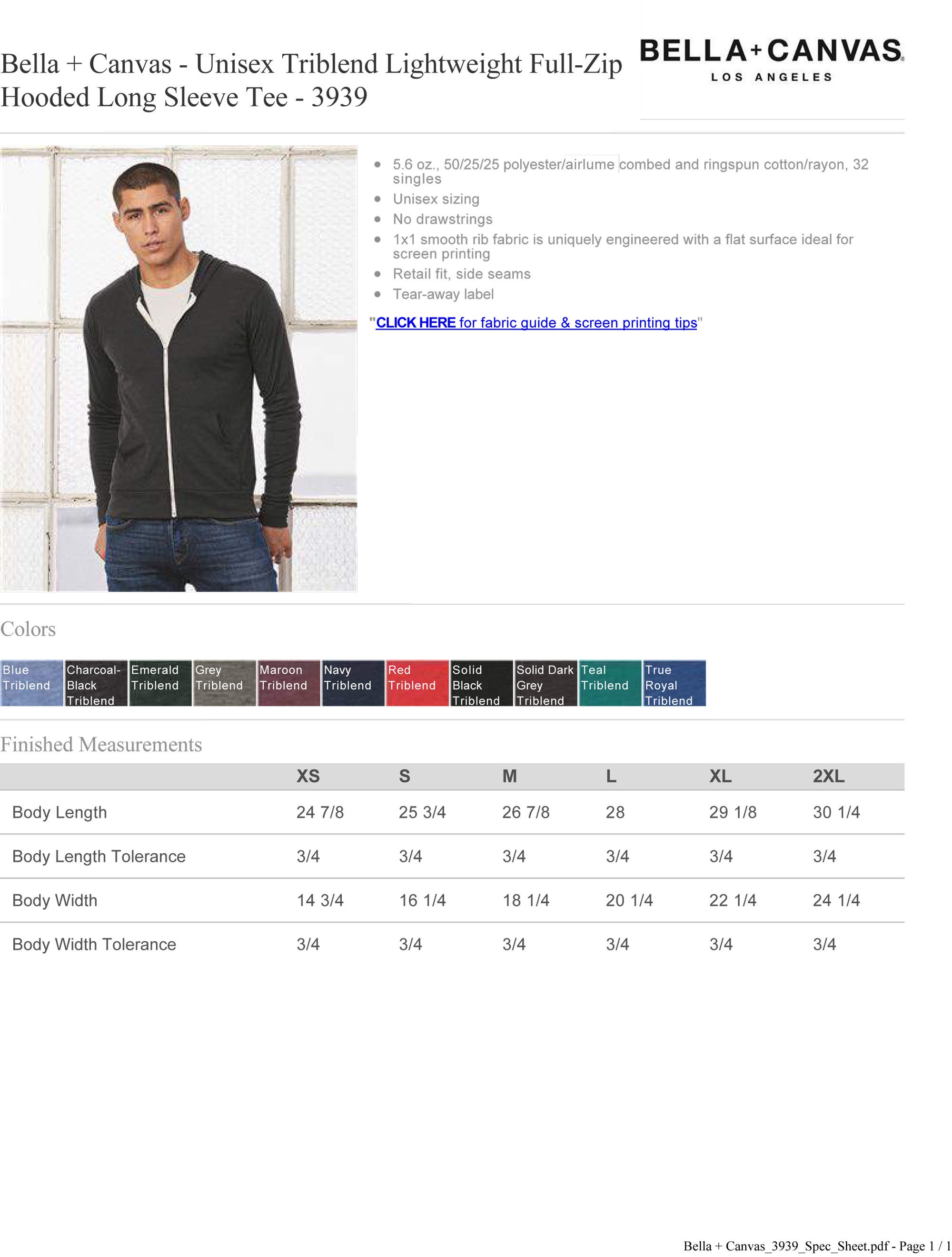 Customized Bella Canvas Unisex Triblend Lightweight Hooded Full zip Tee 3939 Custom Made Hoodie With Vinyl or Glitter Print Etsy UK
