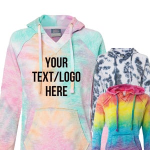 Custom Rainbow Burnout V-Notch Sweatshirt: Personalized Team Apparel W1162