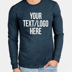 Personalized Next Level - Unisex CVC Long Sleeve Tee - 6211 Custom Made T-Shirt with Vinyl or Glitter Print