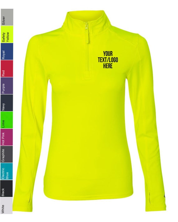 Custom Badger Womens Lightweight Quarter zip Pullover 4286 All Sizes Vinyl Glitter Print Customized Badger Apparel Etsy Australia