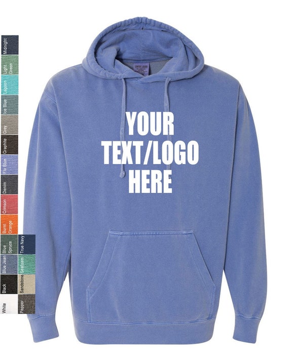 Custom Made Comfort Colors Garment Dyed Hooded Pullover Sweatshirt