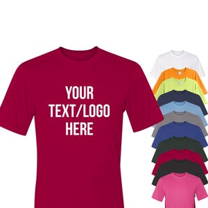 Custom Hanes Cool Dri Performance Short Sleeve T-Shirt 4820 Available 40+ UPF Sun Protection