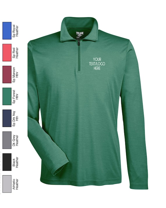 TT31HY TEAM 365 Youth Zone Sonic Heather Performance Quarter-Zip