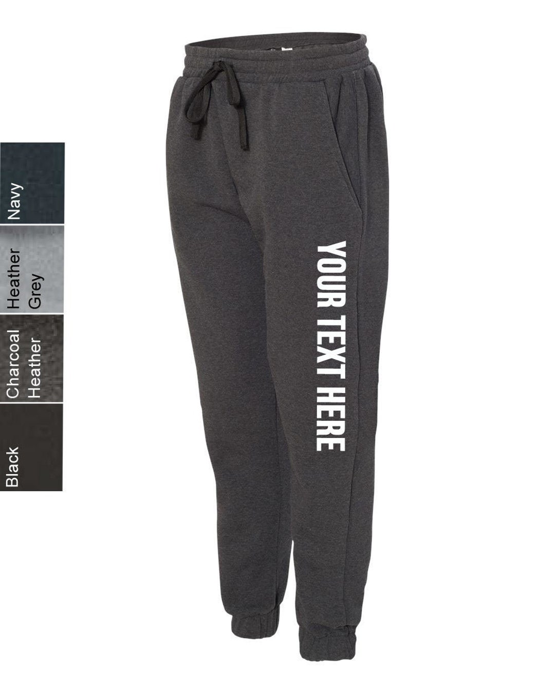 Personalized Burnside Fleece Joggers 8800 Vinyl , Glitter Print ...