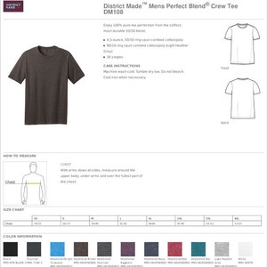 District Made® Mens Perfect Blend® Crew Tee DM108 Custom District Made ...